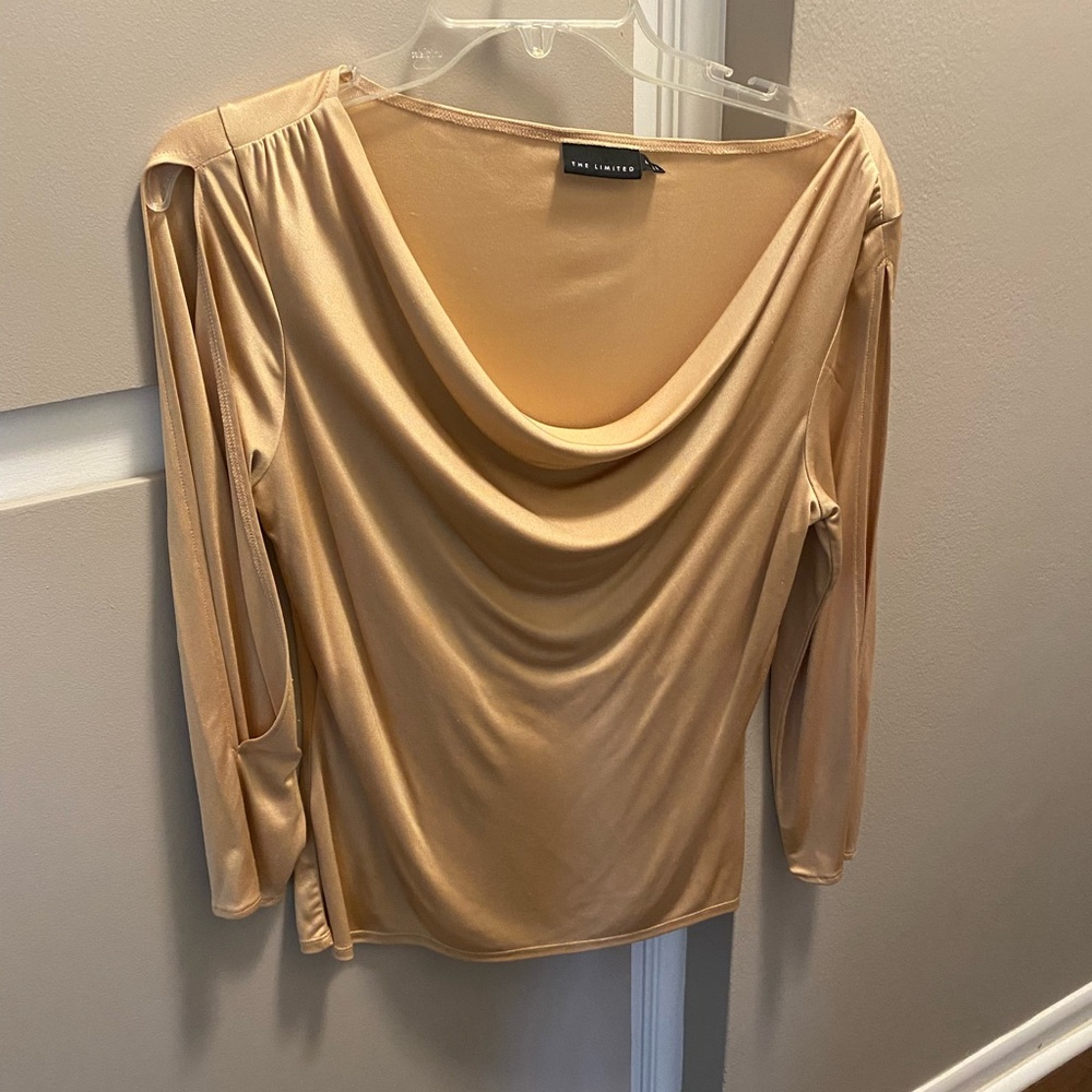 Vintage 1990’s 100% Silk Blouse w/sexy cutouts on sleeves, gorgeous neckline!